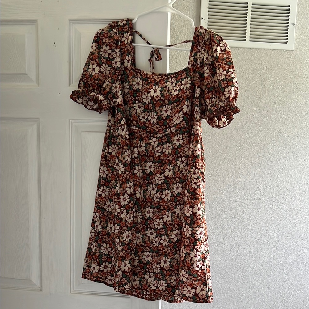 Floral Puff Sleeve Dress
